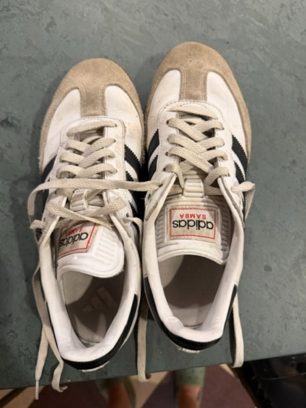 White Samba Good Condition Mens Size 8